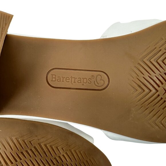 Baretraps Womens White Laser Cut Open-Toe Sandals Zipper Block Heels Size 10 - Picture 12 of 12